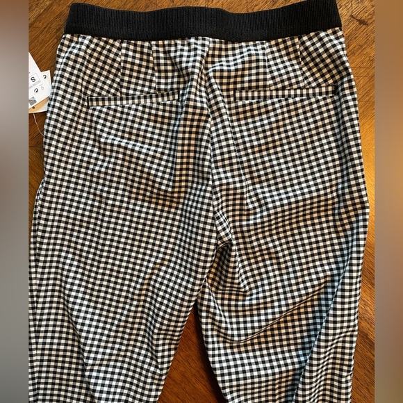 NWT Zara Jogger Waist Black/White Gingham Slim Fit Pant S - Picture 9 of 11